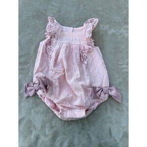 Cynthia Rowley Pink Baby Romper with Bows Size 3-6 months